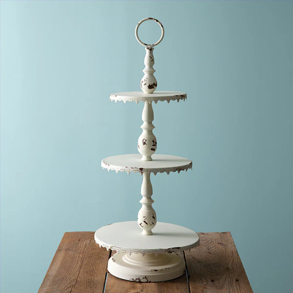 Three-Tier Feminine Farmhouse Display Stand
