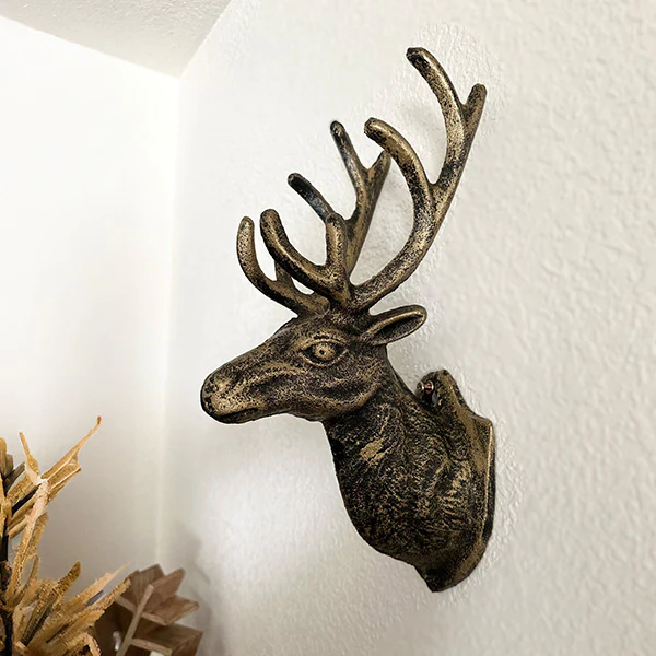 Wall Mounted Majestic Cast Iron Reindeer