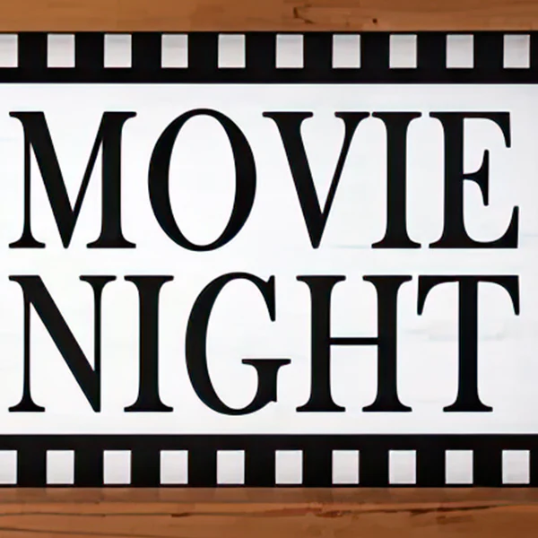 Retro Movie Night Wall Sign