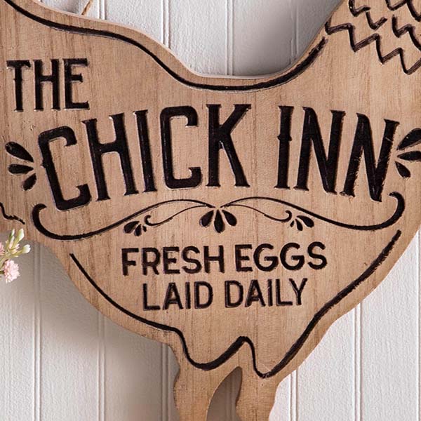 Wooden Chicken Signs, Pick Your Style