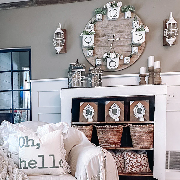 Planter Clock Number Decals