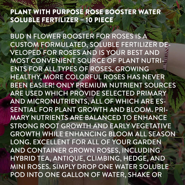 Plant with Purpose Rose Booster Water Soluable Fertilizer - 10 piece