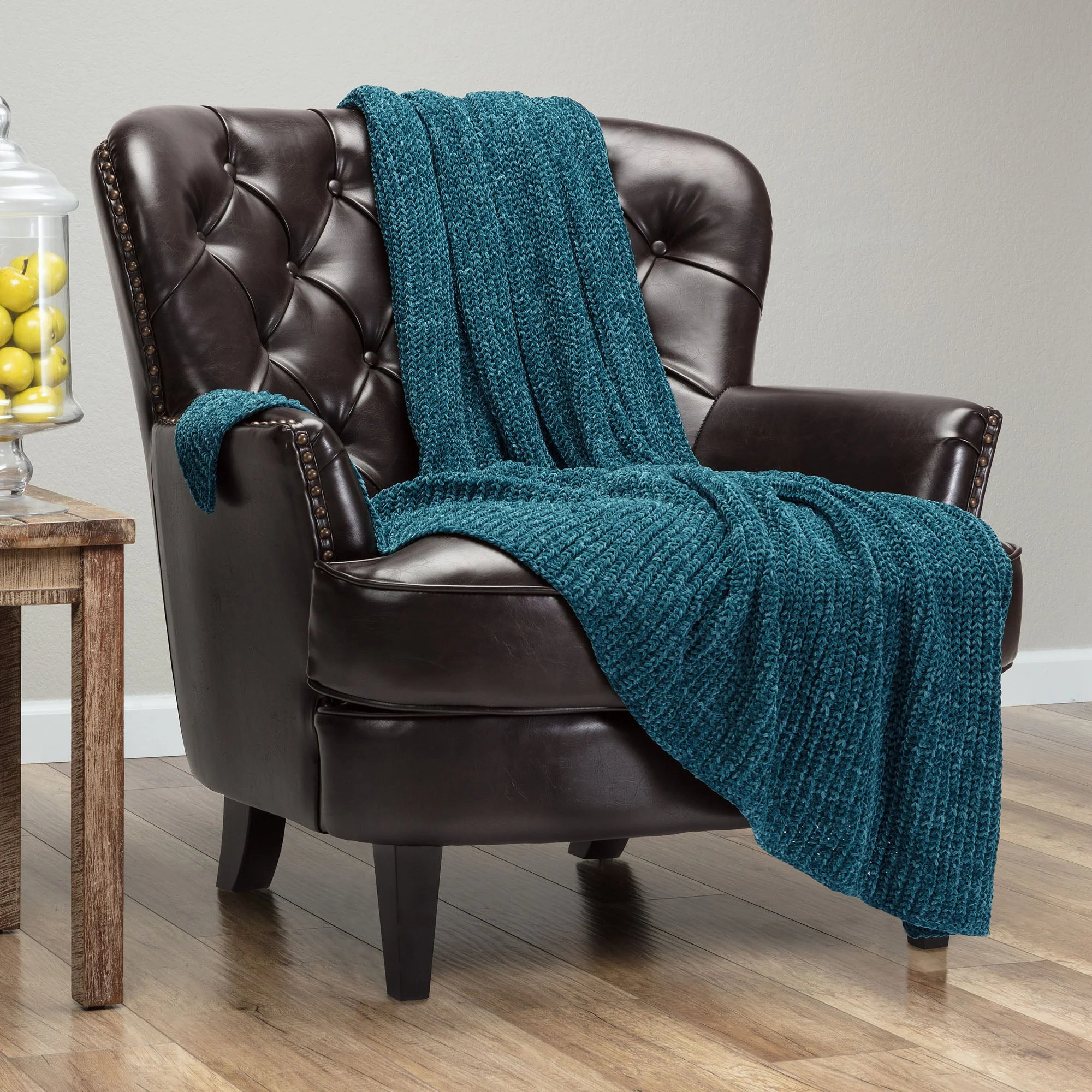 Knit Chenille Throw Blanket
