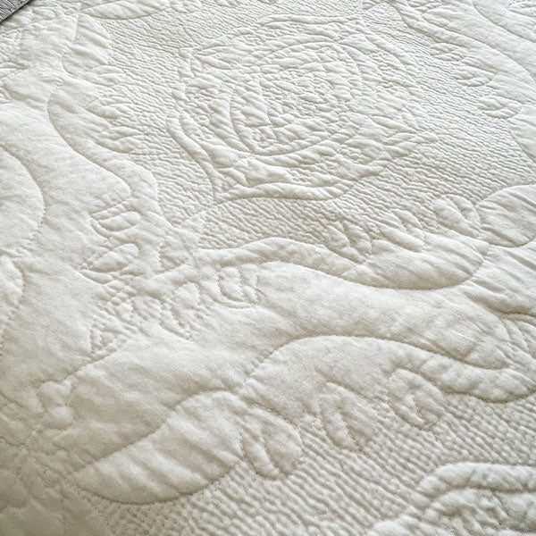 Ivory Paisley Matelassé Bedding Set, Pick Your Size