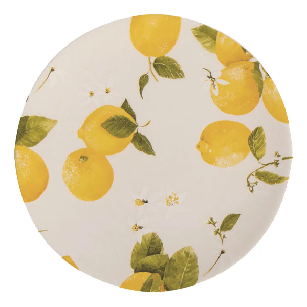 Fruity Fun Lemon Appetizer Plates, Set of 4