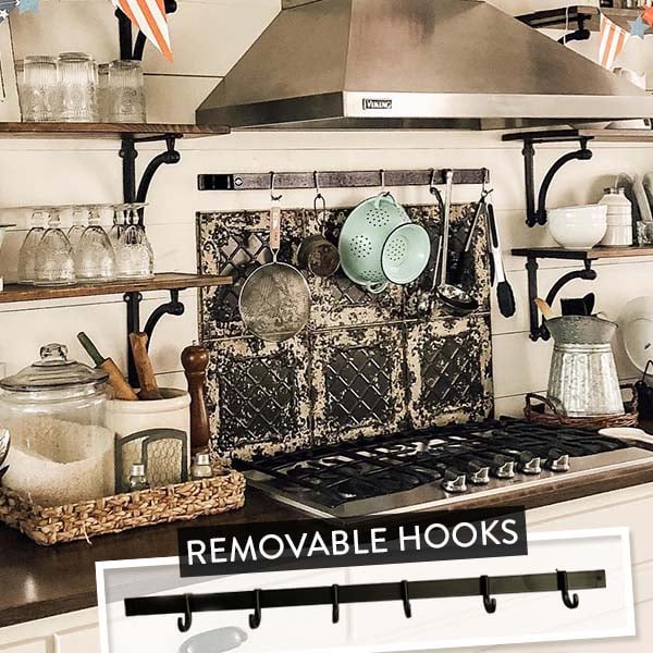 Easy Mount Handcrafted Wall Mounted Pot Rack