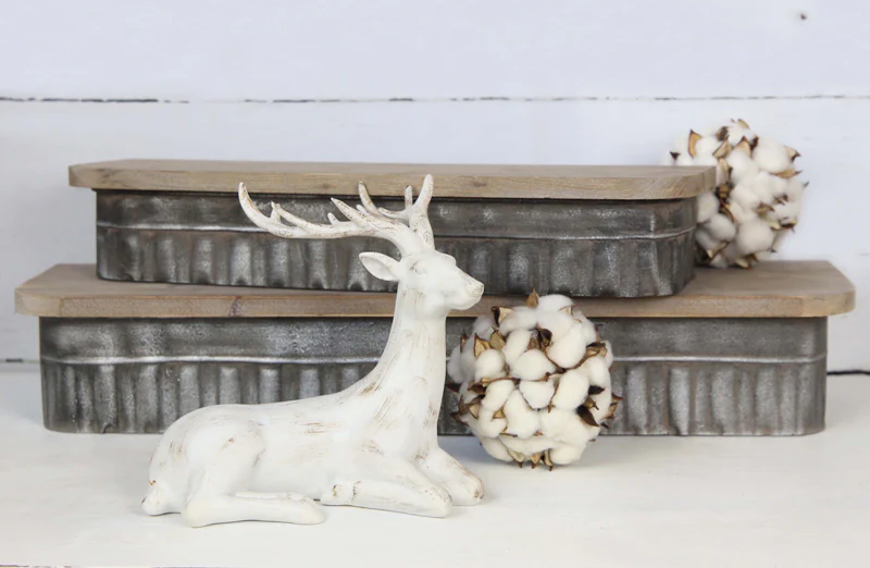 Rustic Wall Mounted Shelves  Set of 2