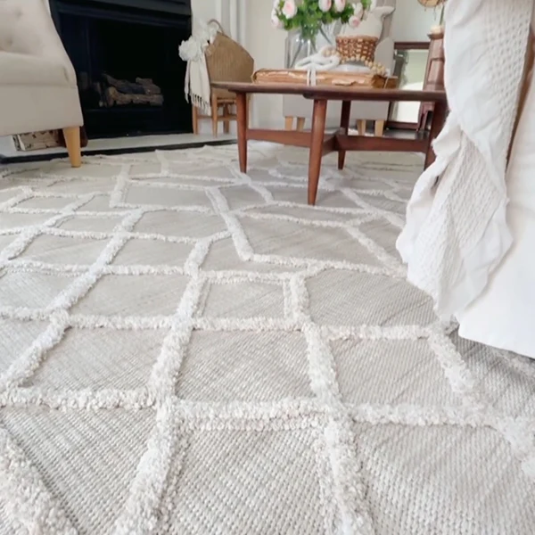 Modern Moroccan Trellis Area Rug