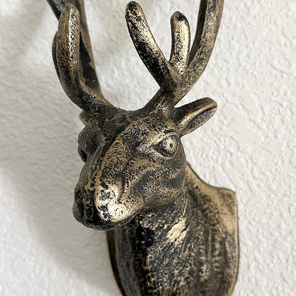 Wall Mounted Majestic Cast Iron Reindeer