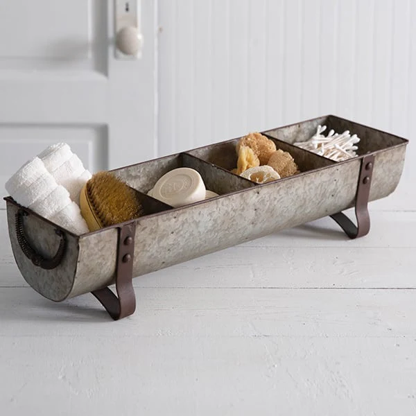 Galvanized Metal Trough Caddy