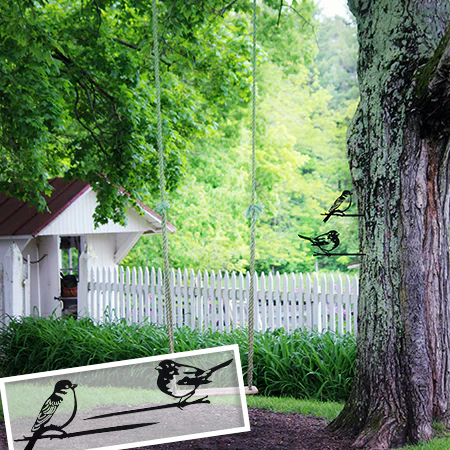 Bird Perch Iron Stakes, Set of 2