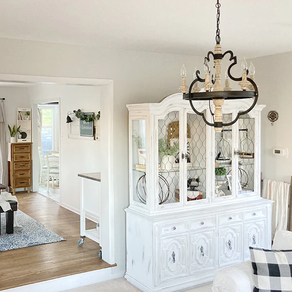 Rustic Modern Six Light Chandelier