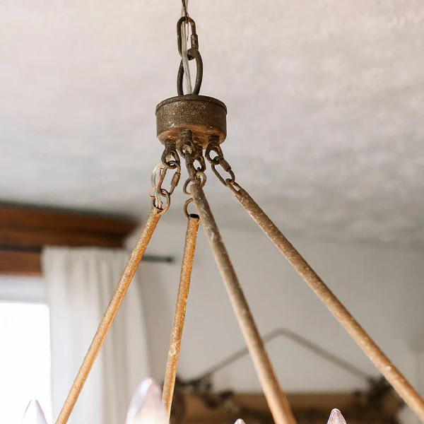 Wood and Metal Rustic Chandelier