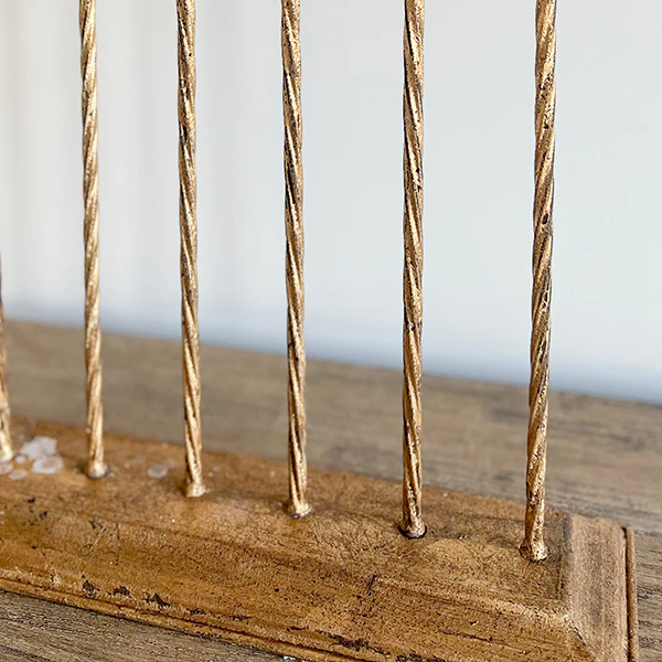 20 Inch Flower Shaped Gold Candle Holder