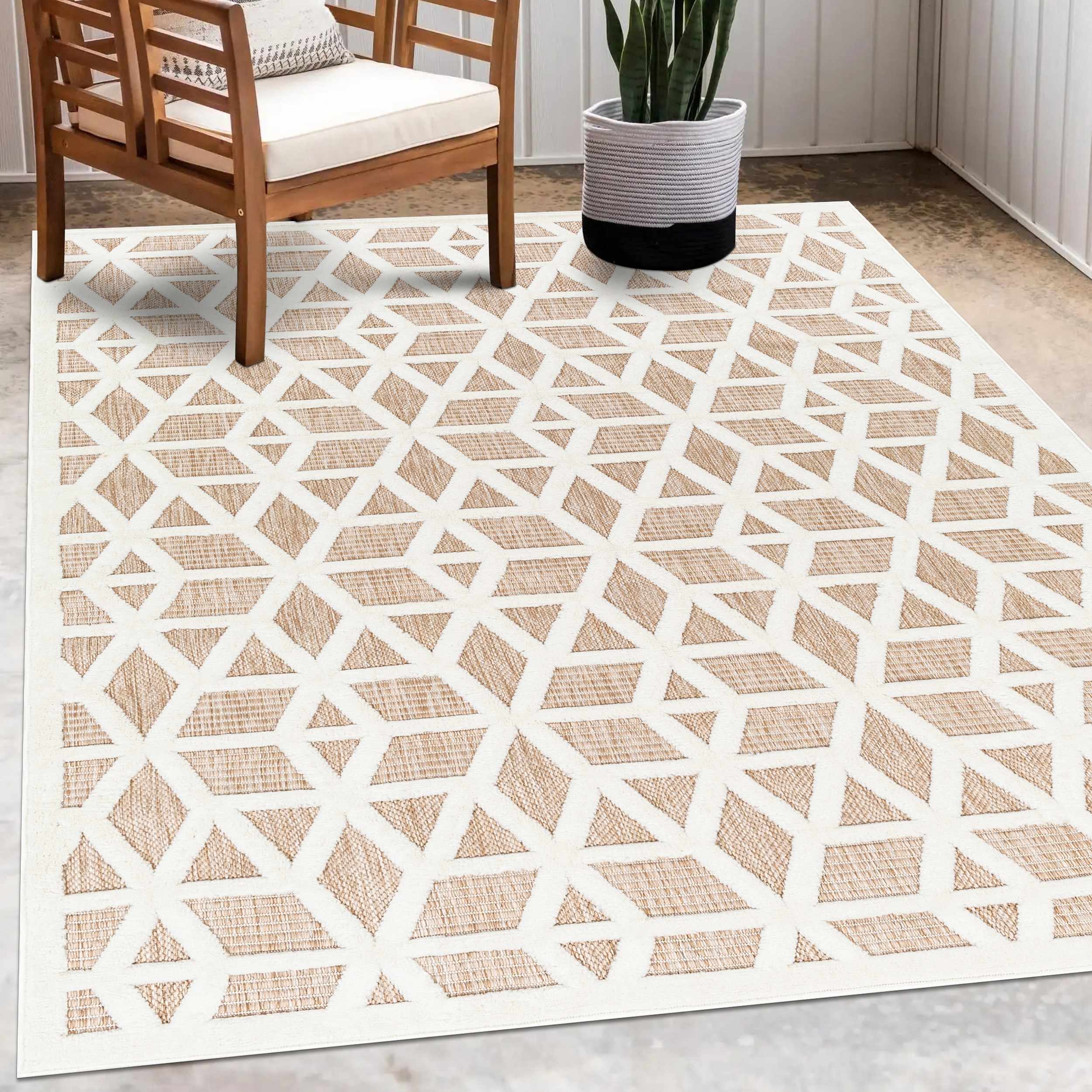 Tan Outdoor Rug