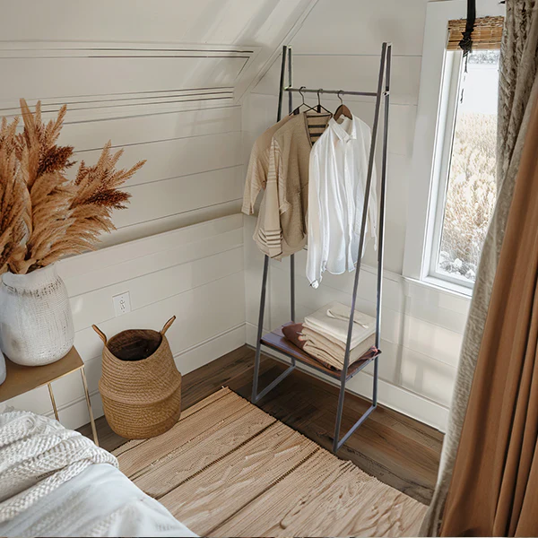 72 Inch Industrial Farmhouse Coat Rack with Shelf