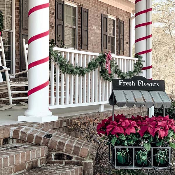 Farmhouse Iron Flower Cart with Roof