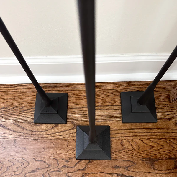 Extra Tall Cast Iron Candle Holders, Set of 3