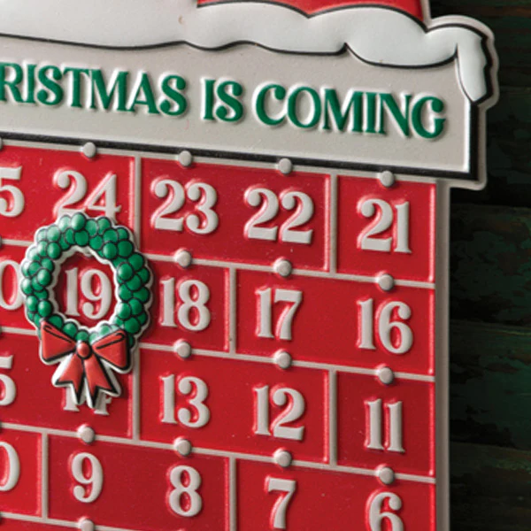 Magnetic Christmas Countdown Metal Sign