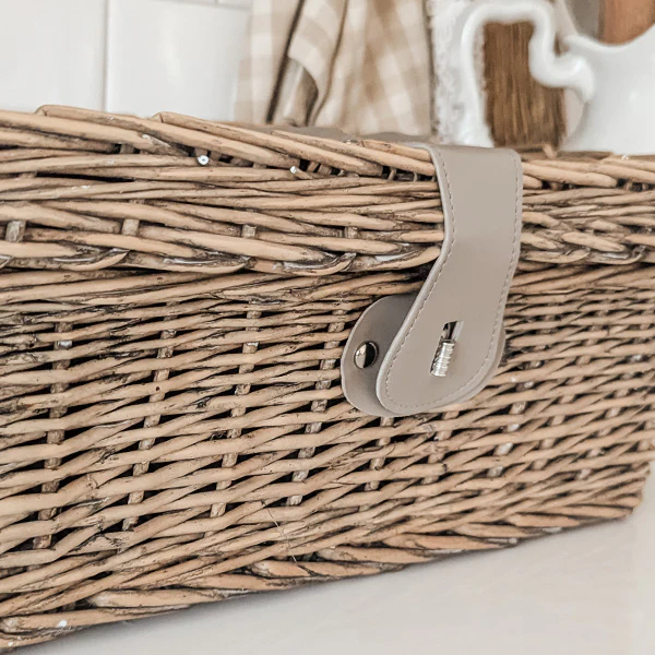 Multiuse Woven Willow Basket with Lid