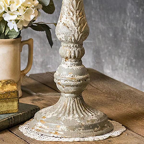 Large 29 Inch Ornate Distressed Table Lamp