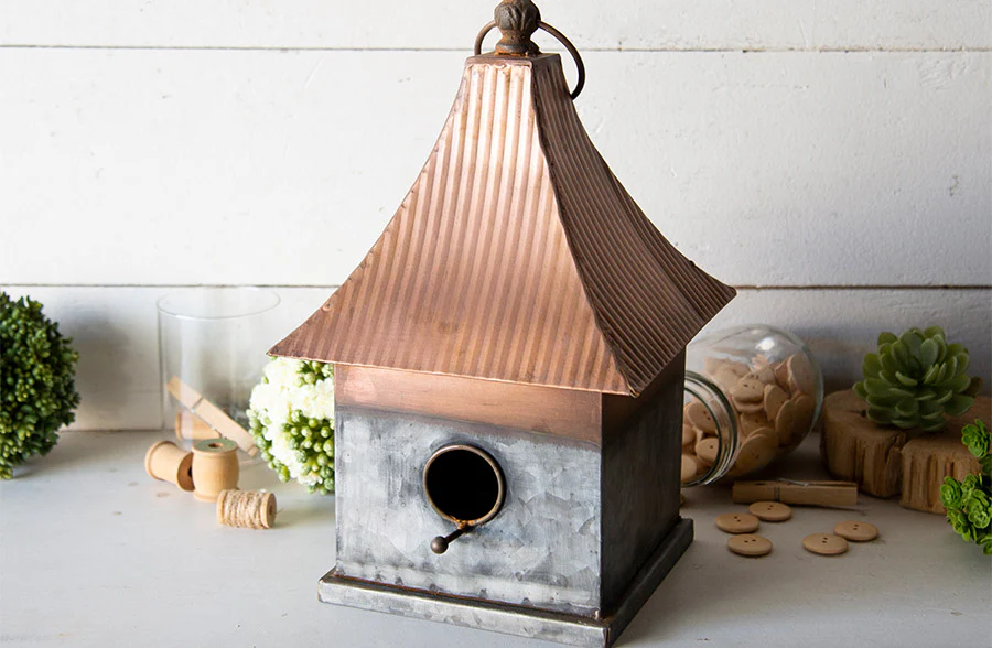 Copper and Galvanized Birdhouse, Pick Your Style