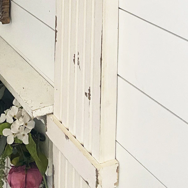 78 Inch High Distressed Wooden Decorative Column