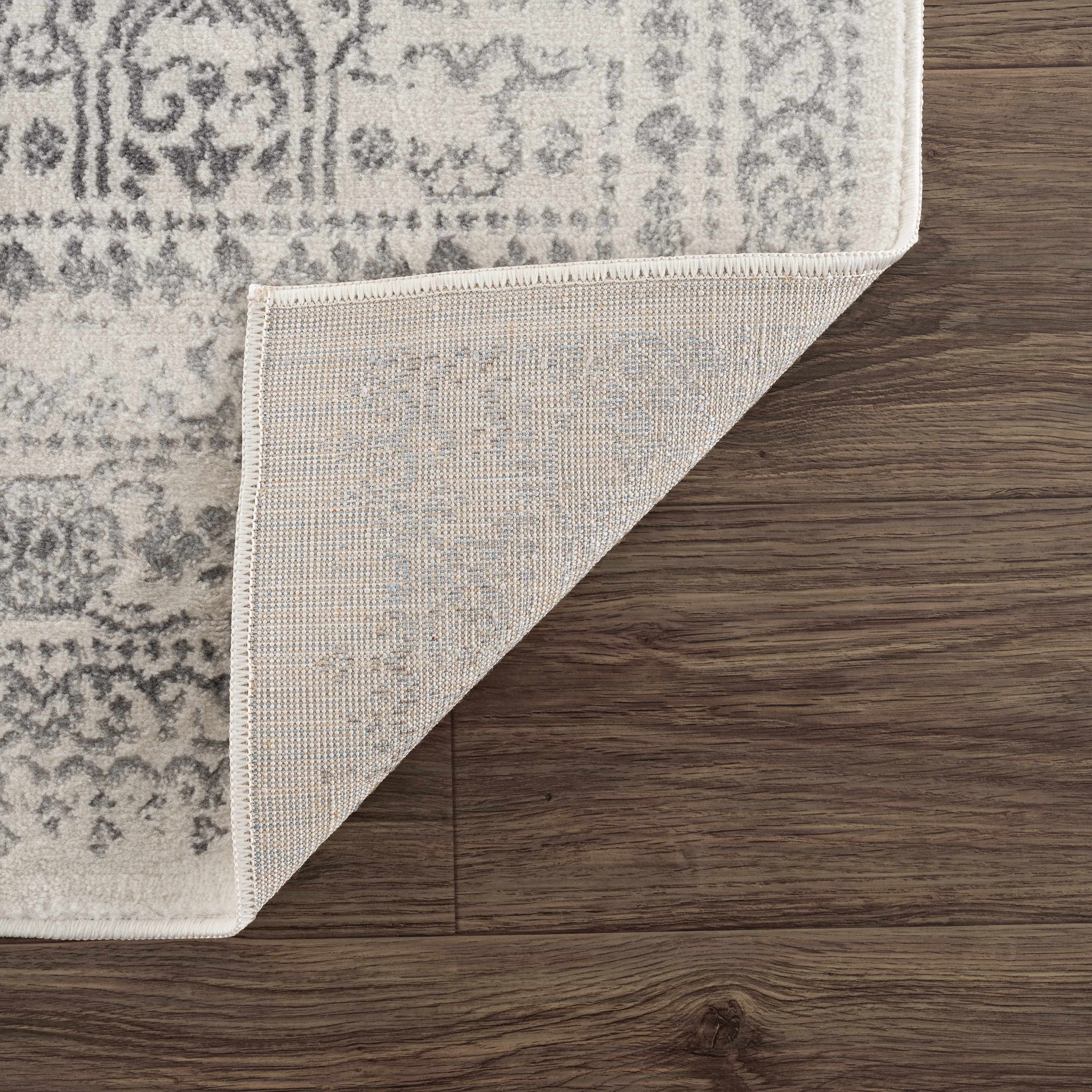 Distressed Gray Area Rug