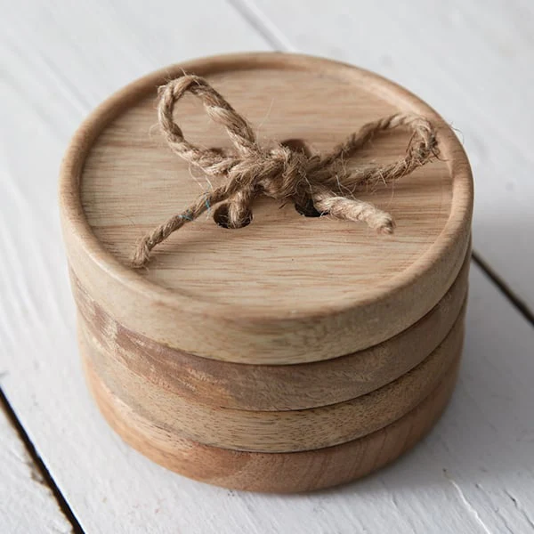 Button Coasters, Set of 4