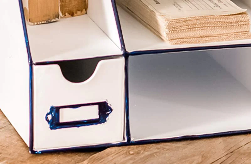 Enamel Desk Organizer