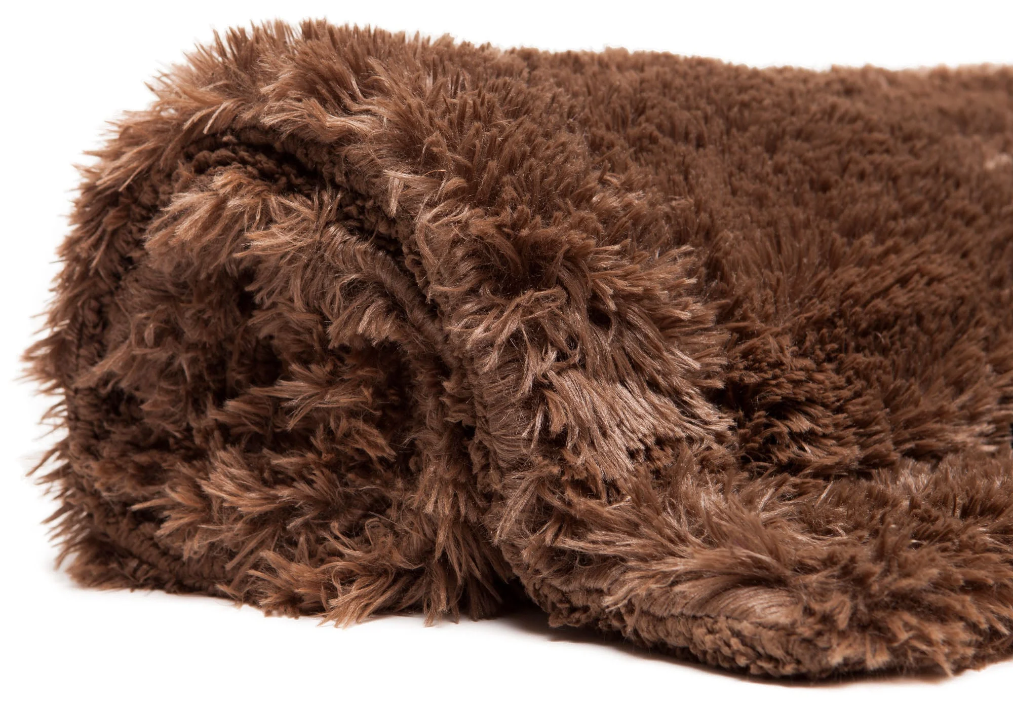 Solid Faux Long Fur Throw Blanket