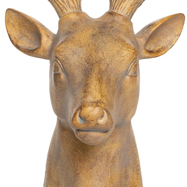 Antique Gold Deer Head