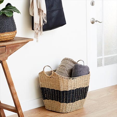 Two-Toned Seagrass Basket