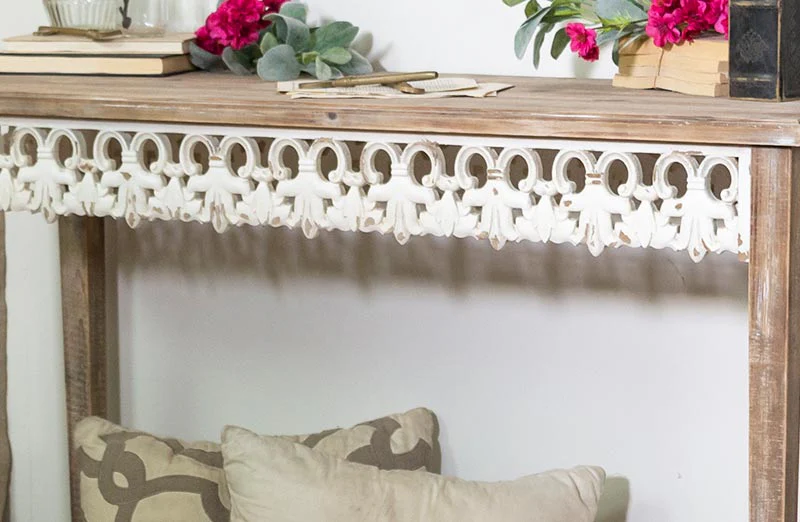 Scalloped Edged Wood Table