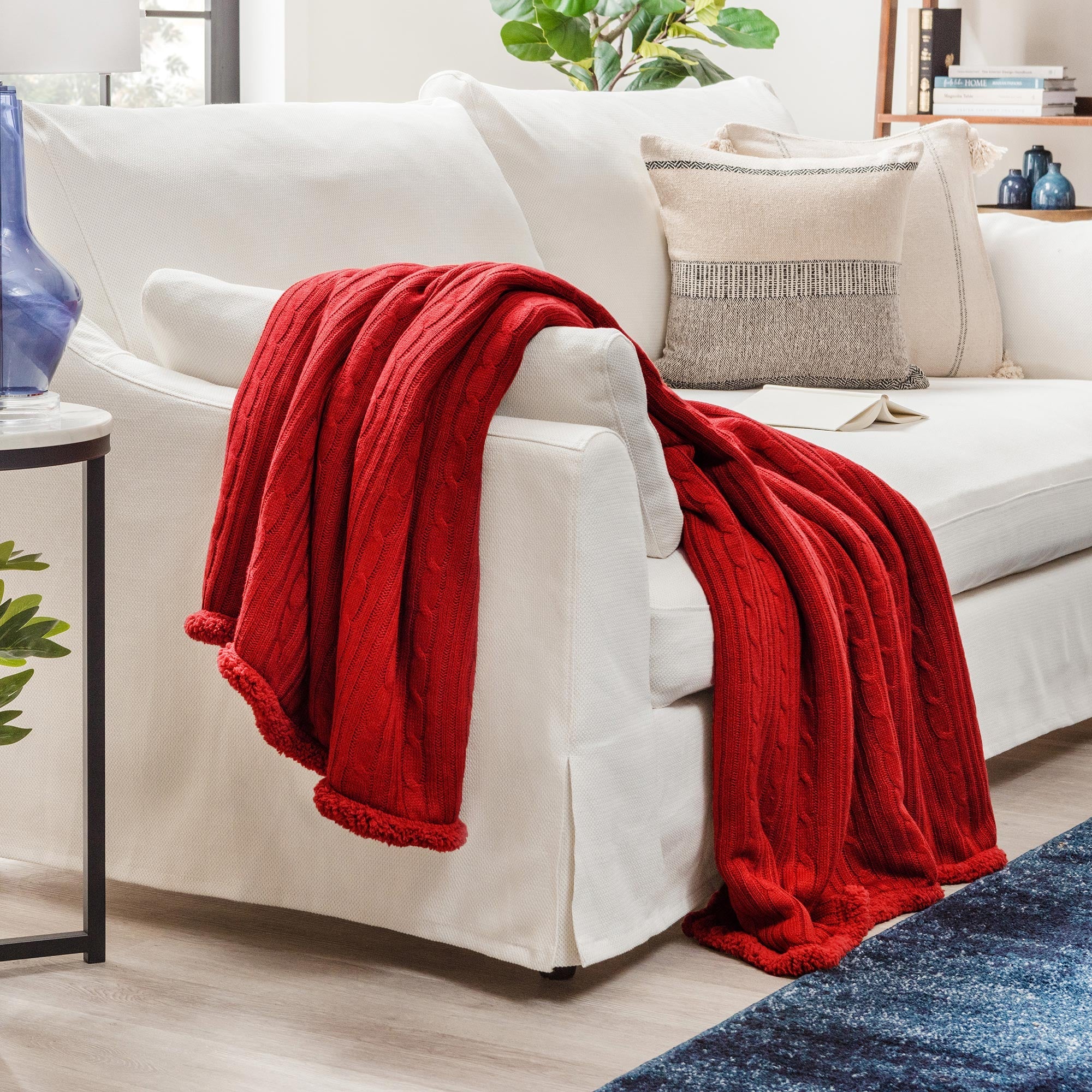 Cable Knit Throw Blanket