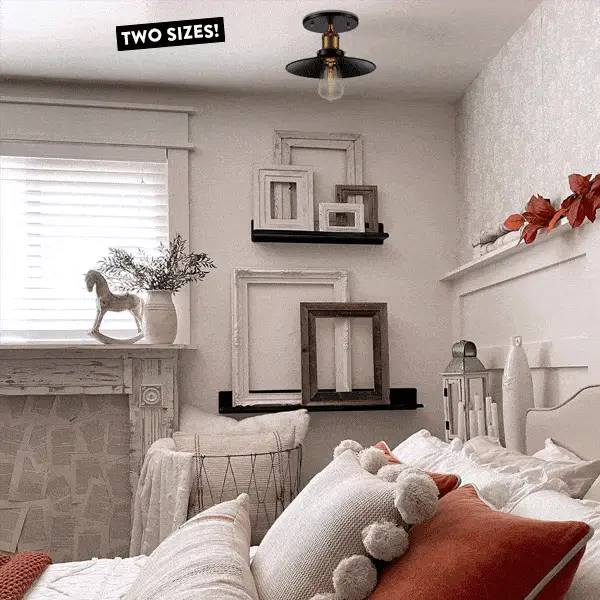 Metal Edison Industrial Ceiling Light, Pick Your Size