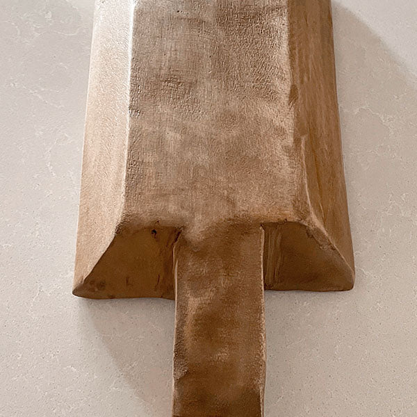 Authentic Handcrafted Wooden Dough Bowls with Handles, Set of 2