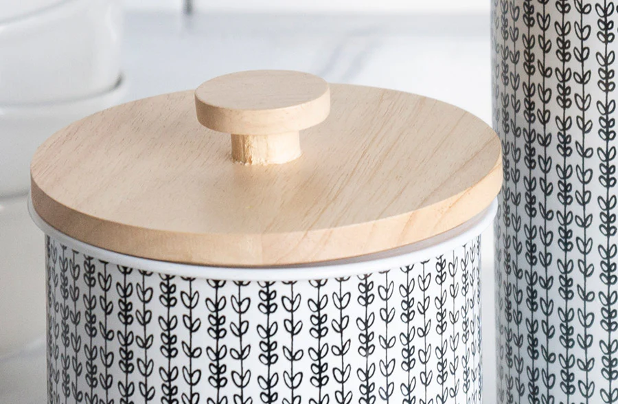 Retro Kitchen Canisters, Set of 2