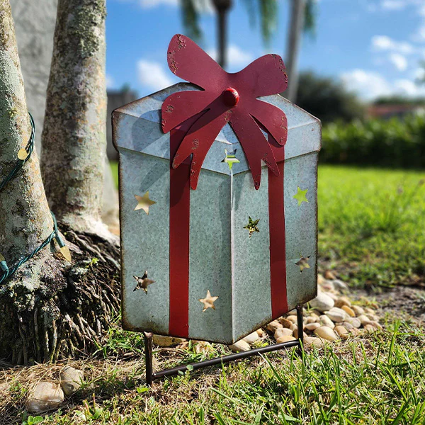 Metal Present Yard Stake