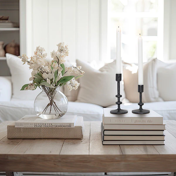 Forged Iron Candle Holders, Set of 2