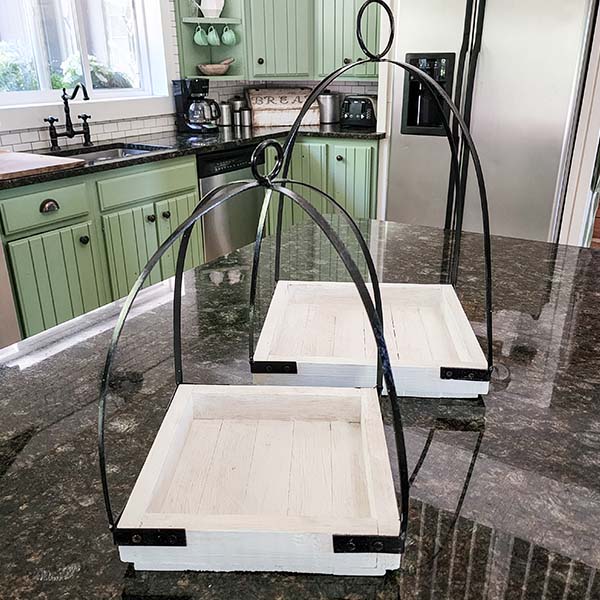 Modern Cloche Style Trays, Set of 2