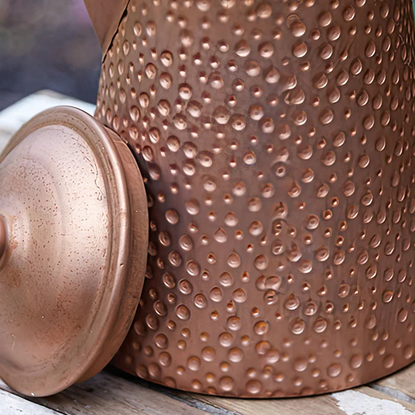 Hammered Copper Finish Decorative Pitcher