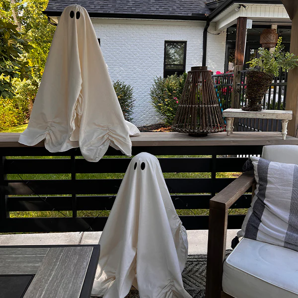 Light Up LED Ghosts with Timer, Set of Two, Choose Your Size