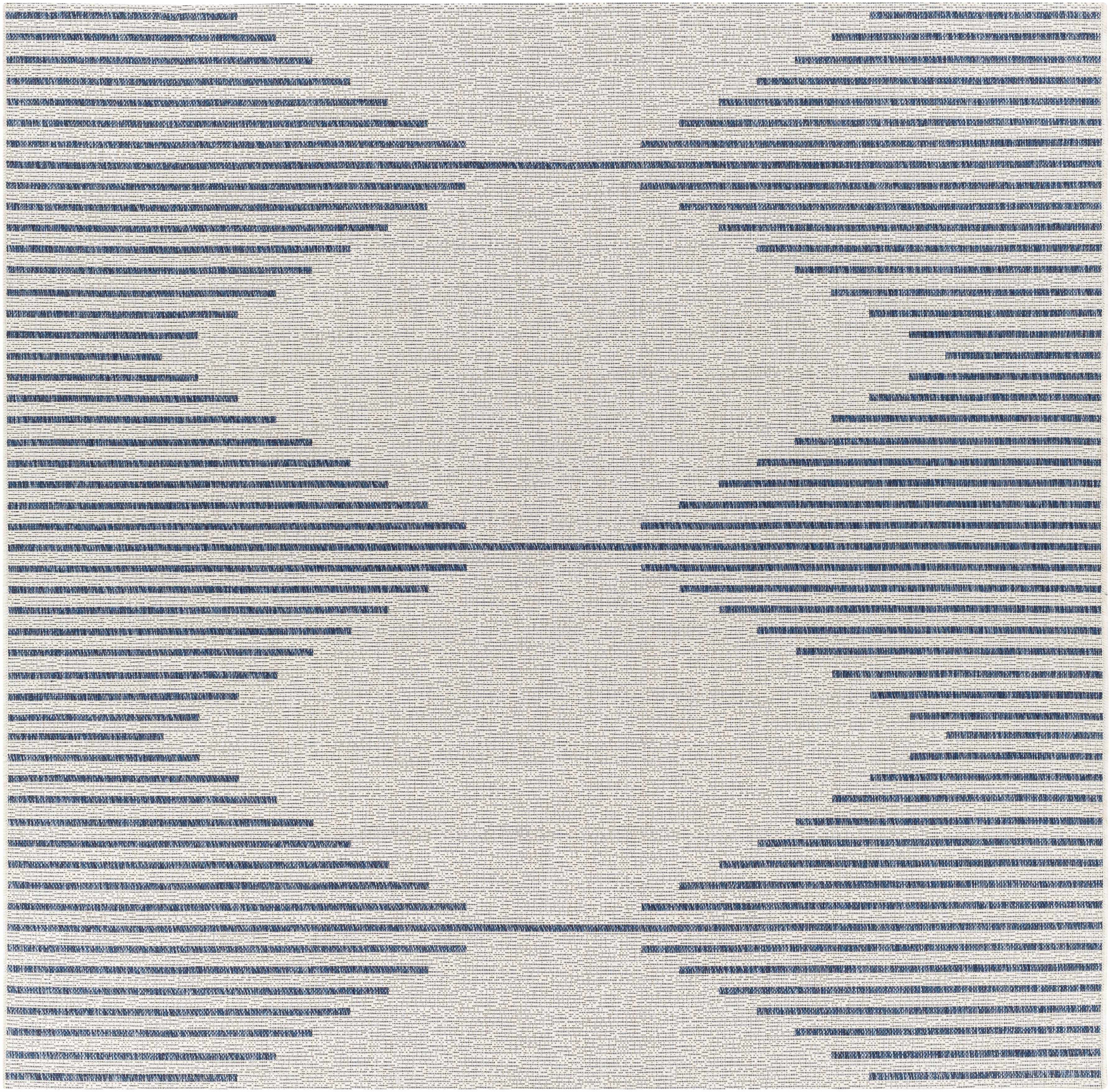 Blue and Cream Outdoor Rug
