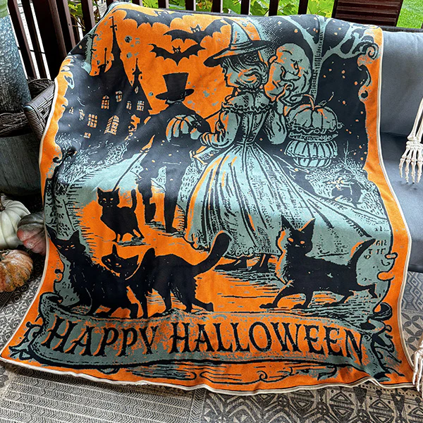 60 Inch Happy Halloween Blanket Wall Decor