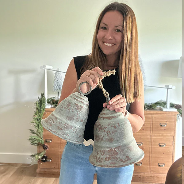 Distressed Metals Bells, Set of 2