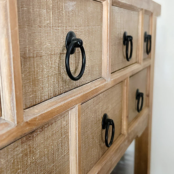 Antique Inspired Apothecary Console Table with Storage