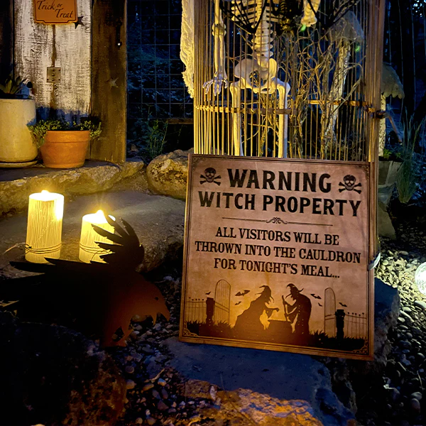Warning Witch Property Sign