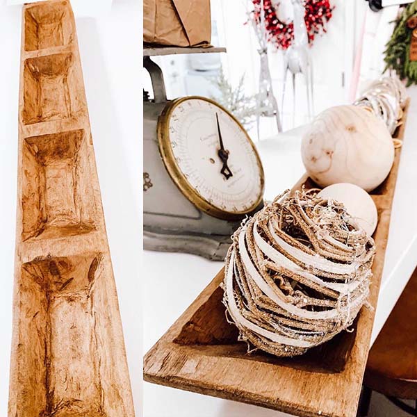 40 Inch LONG Dough Bowl with Serving Sections