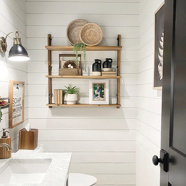 Three Tier Rustic Wall Shelf